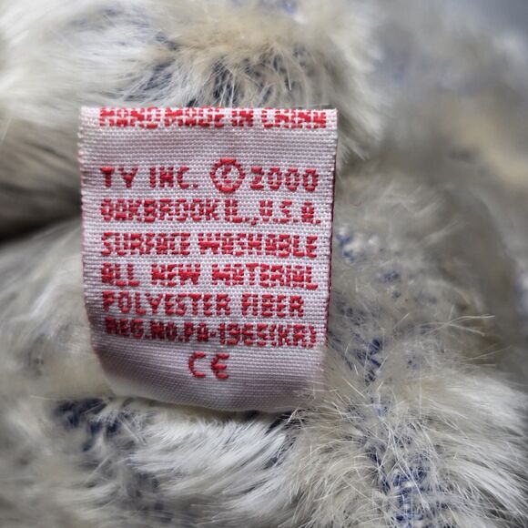 Ty Attic Treasures Emmet the Elephant Plush Grey & Blue – 2000 Pre-Owned - Picture 6 of 7